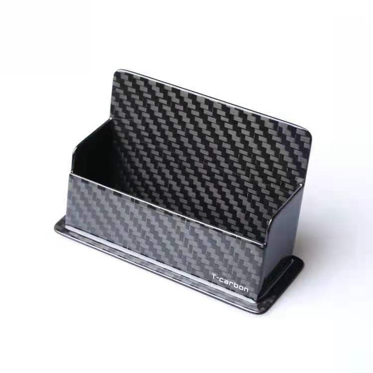 真碳纤维名片座桌面台式商务架摆台个性创意卡片办公高端礼品