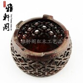 精品红酸枝鼓凳圆形底座实木底座古玩底座红木工艺品