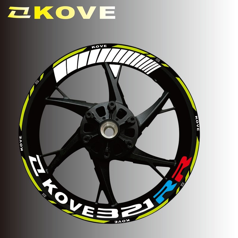 适用KOVE凯越250 450RR机车改装Codra321R反光轮毂贴花内圈贴纸