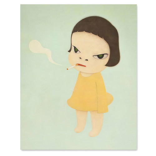 奈良美智女孩装饰画客厅沙发房间大尺寸挂画商场酒店画格外的舒适