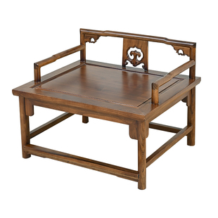 禅椅中式打坐椅北方老榆木实木大禅椅人圈椅子盘腿打坐禅修椅子