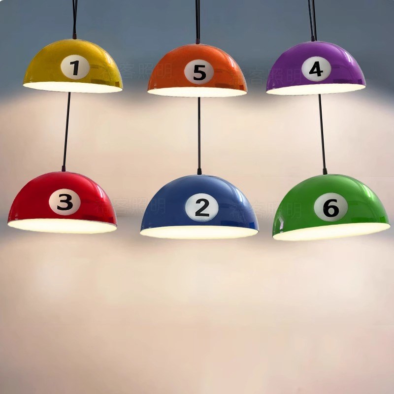 LED台球灯桌球装饰吊灯个性创意数字号码灯定制专用台球房吧台灯