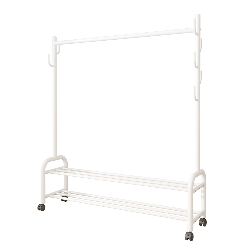 单杆式衣帽架晾衣架落地折叠家用晒衣架阳台卧室室内挂衣架子