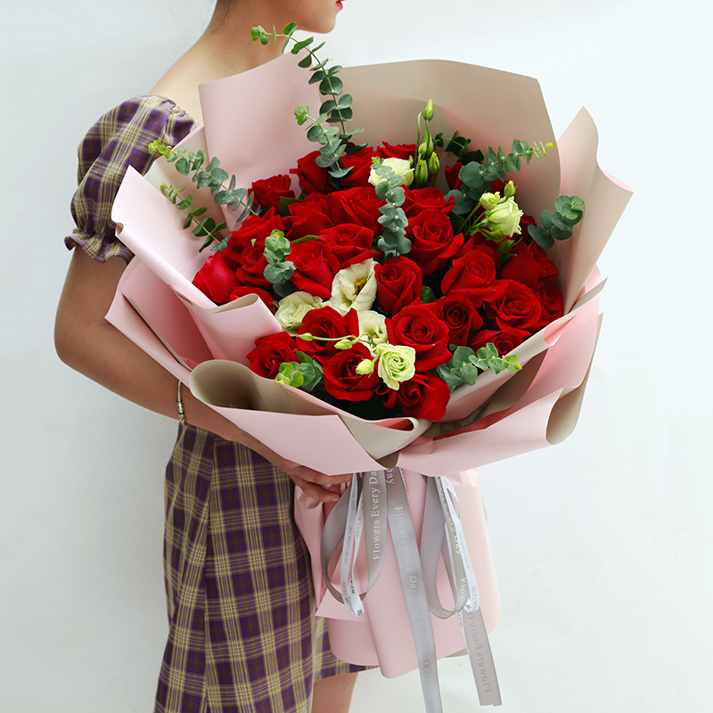 99朵玫瑰花束太原鲜花速递同城大同阳泉临汾长治全国生日配送花店