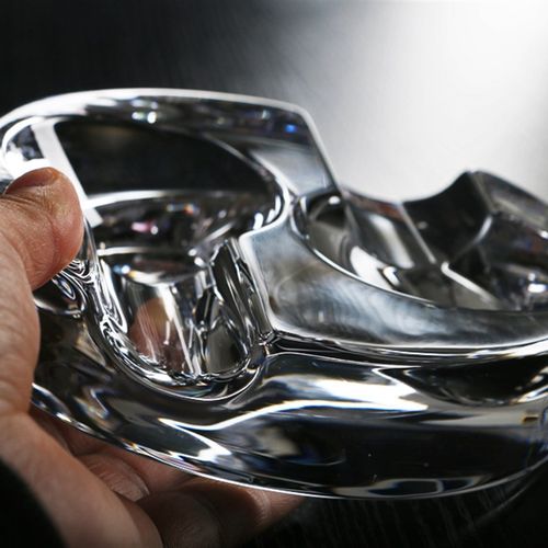 土耳其原装水晶玻璃雪茄烟灰缸大号 家用圆形创意烟碟客厅