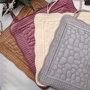 欧式 超柔小石子短毛绒餐椅垫 防滑椅子坐垫可爱办公凳子垫