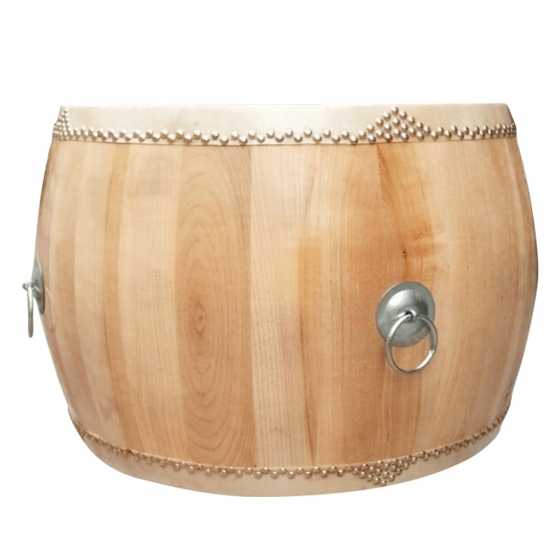 1/18/20/2寸椿木鼓白茬大鼓黄牛皮战鼓色鼓寺院鼓法器小鼓