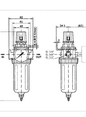 全盛气动 QSPC QPC  调压阀 SFR200 300 400 气源处理器 正品