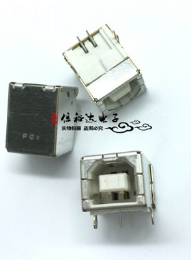 FCI 61729-0010BLF USB2.0 TypeB型母座打印机接口4POS 2.5mm