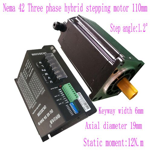 Nema42 Stepper Motor 110mm三相步进电机 力距12NM 套装220V