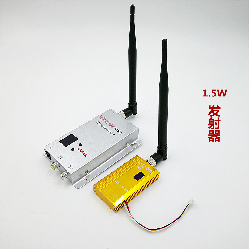 1.2G1.5W无线影音传输器\1500MW8频无线发射器接收器套装无线监控