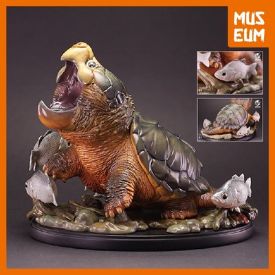 动物星云心宽体胖 场景篇第二y弹 大鳄龟树脂手办案头摆件收藏送