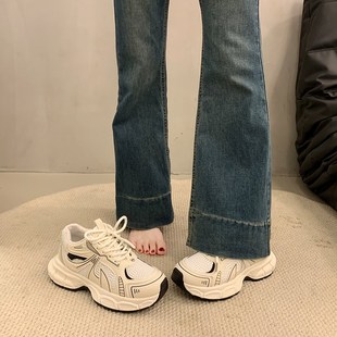 炸街欧货运动休闲鞋 爆款 新款 女小个子增高2025春季 百搭厚底老爹鞋