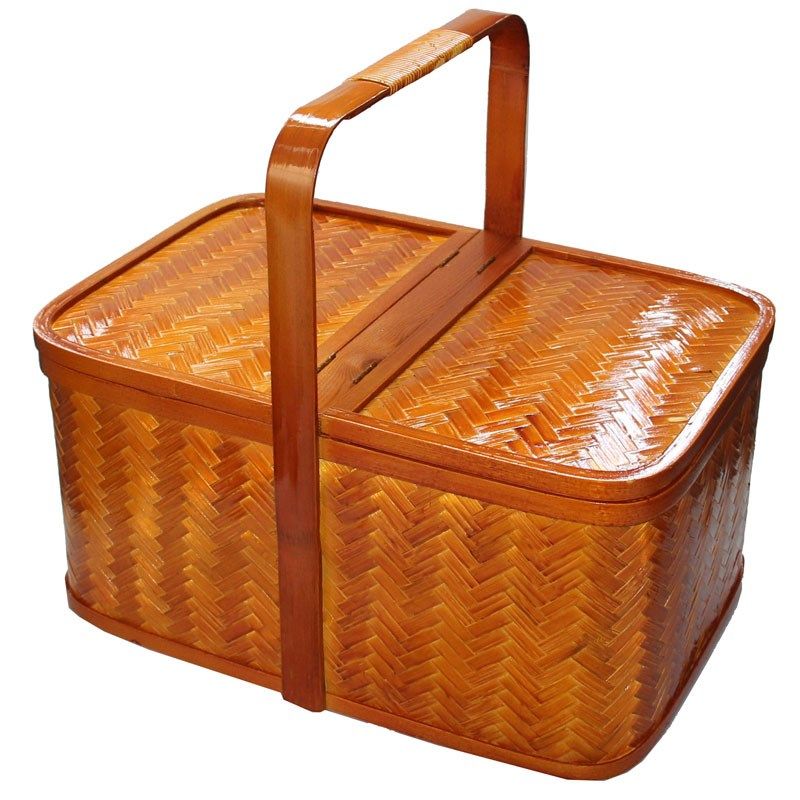 长方清洁篮/野餐篮/工作篮/杂物篮/酒店PA/竹编工艺品