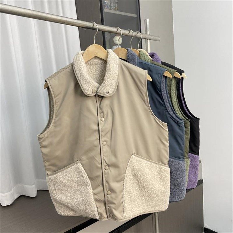 满分推荐!双面可穿!外贸男装秋季情侣款舒适百搭摇粒绒休闲马甲,男装,常规马甲,淘宝优惠券,粉丝福利购,淘宝优惠卷