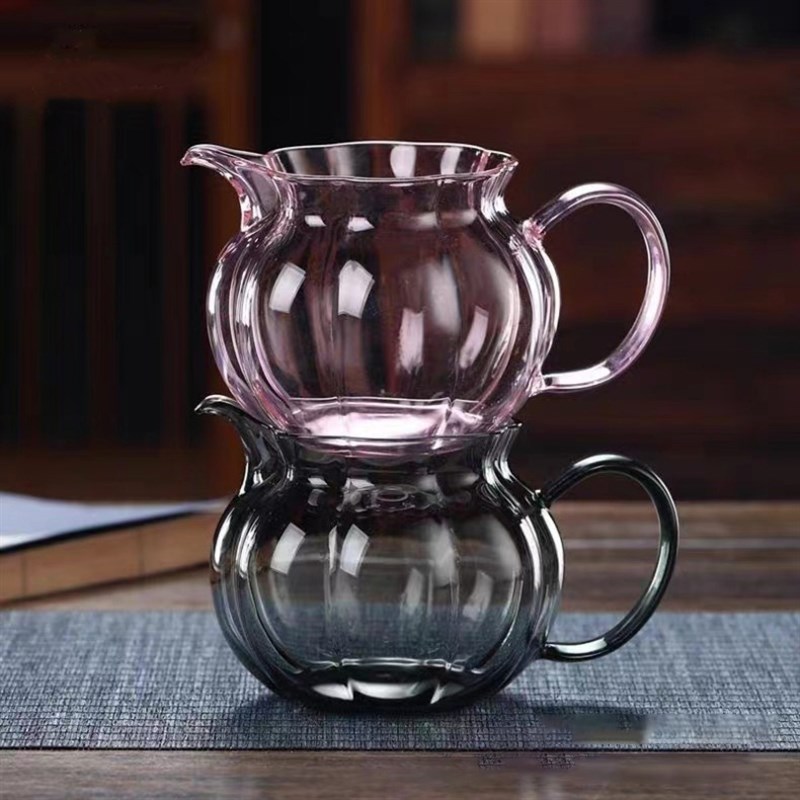 公道杯茶海带把手玻璃杯高硼硅玻璃茶具分茶器功夫茶杯小杯子