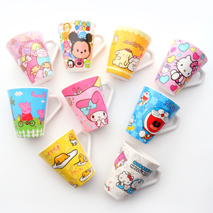 儿童漱口杯卡通家用可爱刷牙缸杯子喝G水杯子带手柄牙杯把手洗漱