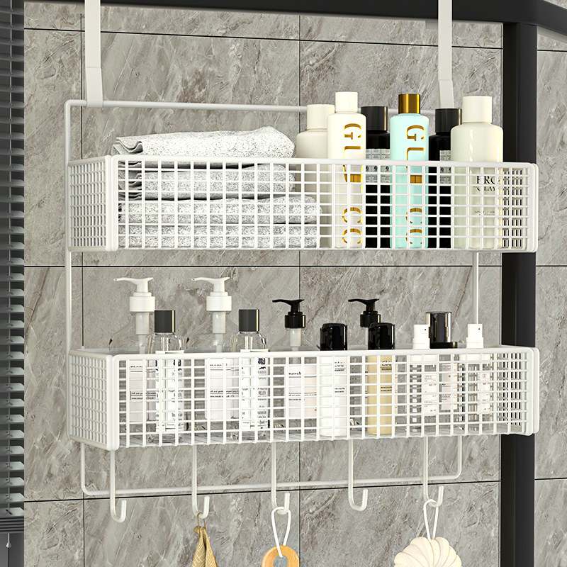 淋浴房浴室置物架洗澡间挂篮卫生间冲凉房K隔断挂架免打孔挂钩架