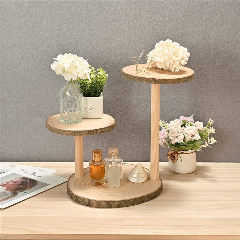 多层实木甜品置物架烘焙店纸杯蛋糕展示架家用桌面木质收纳架