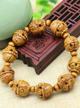 厂家  桃核雕刻饰品 桃核手串 男女士文玩手把件创意节日礼物