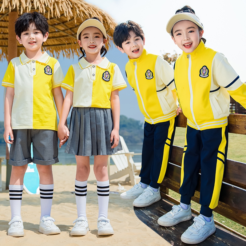 幼儿园园服春秋装学院风休闲一年级儿童校服套装小学生班服三件套