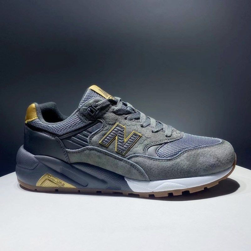 外贸尾货春秋真皮运动透气男鞋外贸捡漏N580复古慢跑鞋百搭跑步鞋