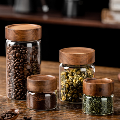 咖啡豆保存罐迷你便携茶叶罐密封分装咖啡粉玻璃瓶食品级储存罐子