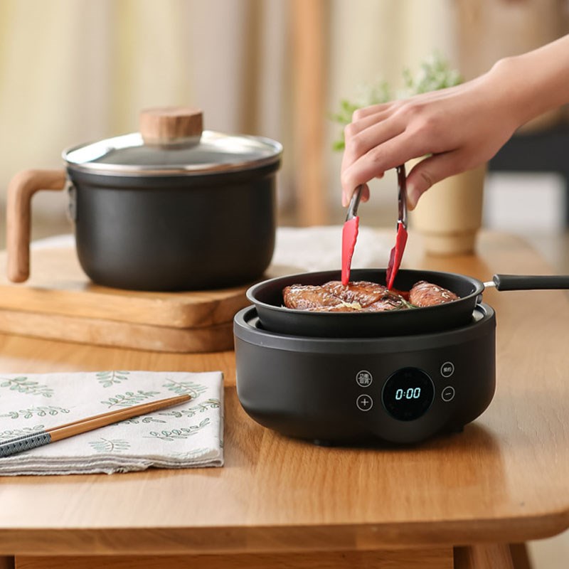 电煮锅多功能家用分离分体式学生宿舍小电锅迷你小型不粘锅电火锅