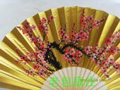 定画 纯手绘 戏曲金扇子 寸9寸白骨京剧越剧用扇