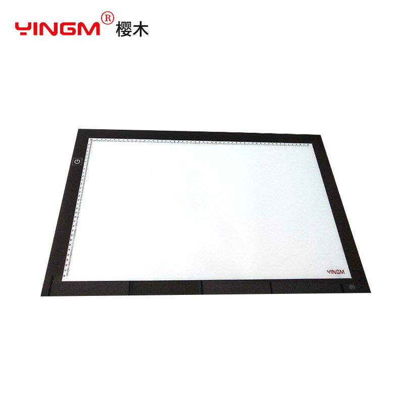 磁吸樱木新款2LED数字型超薄护眼拷贝台透写台钢化玻璃