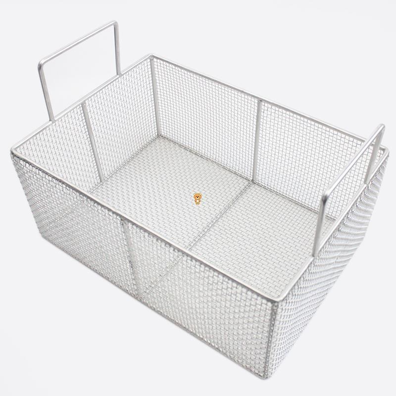 304不锈钢篮子长方形器械消毒超声波清洗网筐大孔网篮收纳框篮