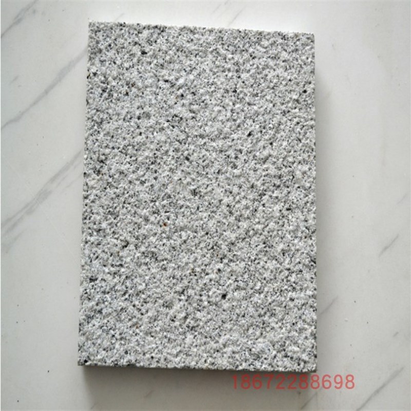 湖北麻城芝麻白花岗岩白麻地铺外墙干挂路沿石人行道盲道楼梯踏步