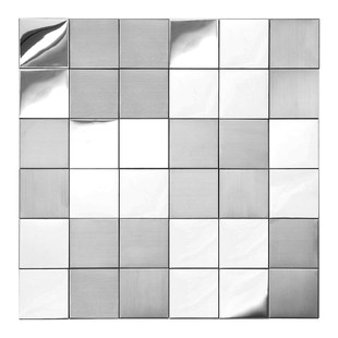 现代密缝金属马赛瓷砖背景墙吧台小方砖墙自粘墙砖