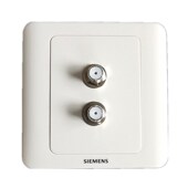 型一进二出电视一分二有线数字宽频电视插座二位英制F头