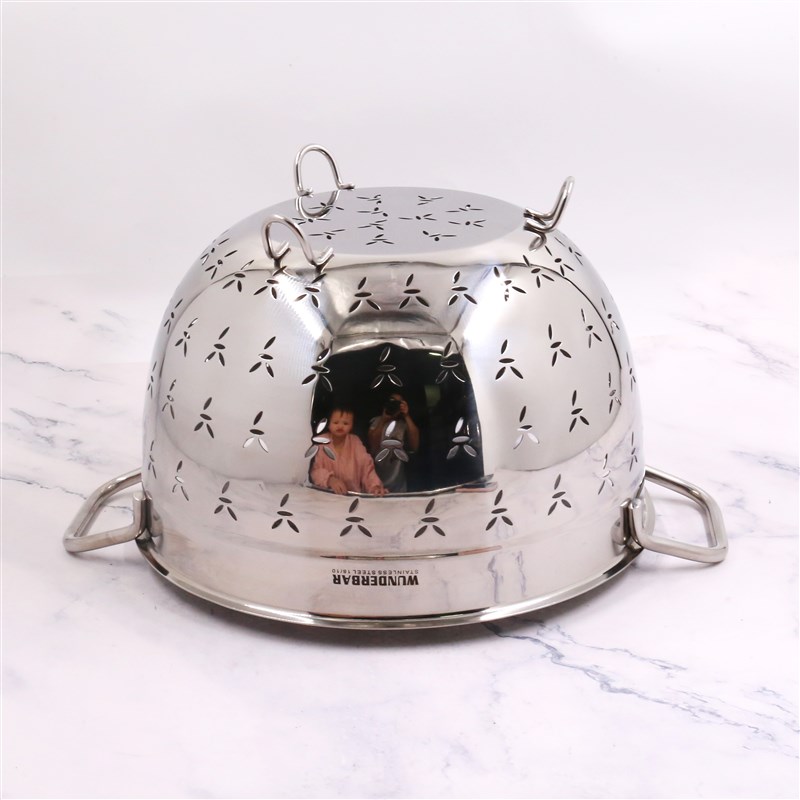 牛货】出口 1/10不锈钢沥水篮水果篮果盘果盆洗菜漏盆沥