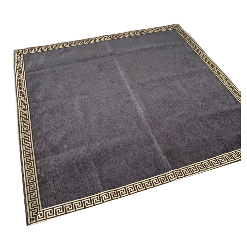 雪尼尔黑色绒布塔罗布加厚复古塔罗牌桌布镶边纯色绒布背景布