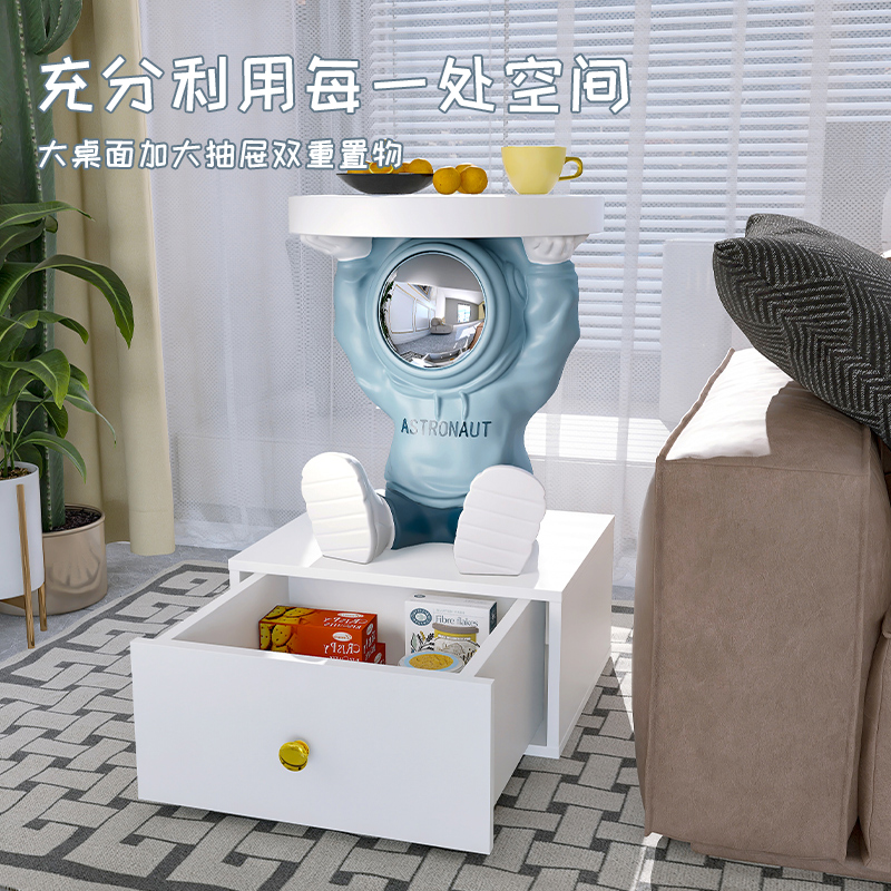 宇航员大型落地摆件儿童房创意床头柜卧室客厅沙发边几高级装饰品