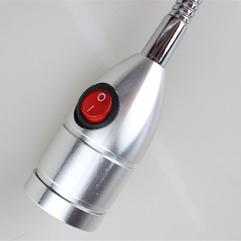 LED12V24V220V软管机床机车工作射灯磁铁底座螺纹蓝光探伤带开关