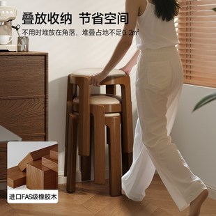 家用实木叠放餐椅中古餐桌占地方法式梳妆椅子