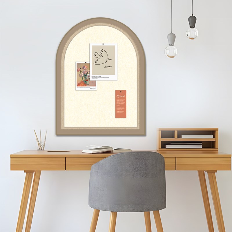 奶油风照片墙软木墙板毛毡墙贴in风背景墙留言板挂墙卧室玄关书桌