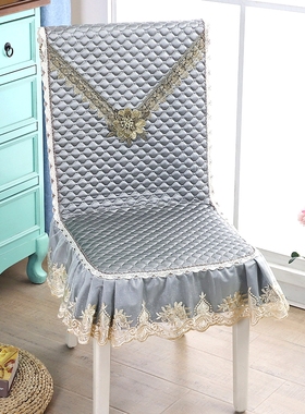 餐桌椅子罩一体垫桌布装防滑加厚黄白灰色家用连体餐椅椅垫