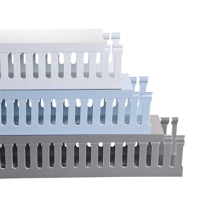 塑料线槽阻燃配电箱柜U形型理走行线槽灰白色****