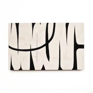 纯手绘放逐侘寂风装饰画极简风立体肌理客厅油画玄关挂画现代