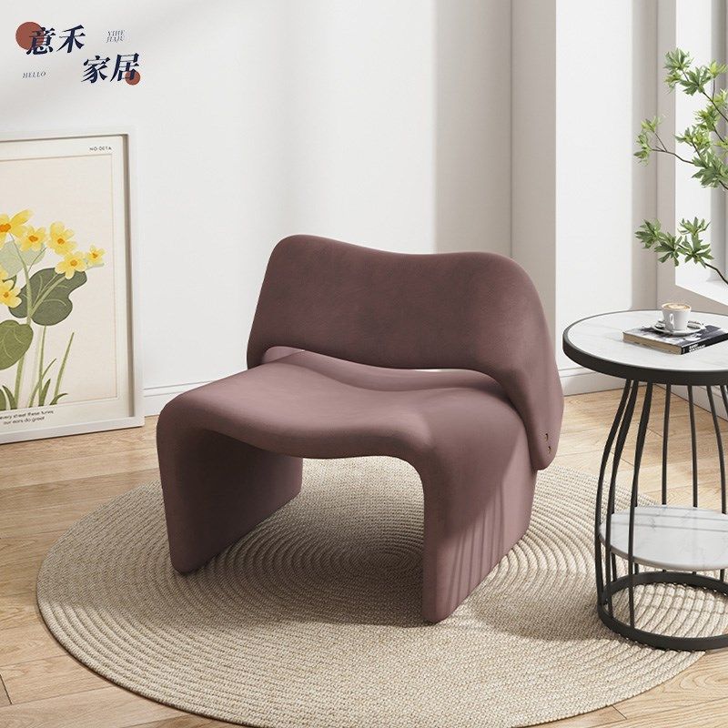 绿色单人沙发设计师沙发椅极简小户型客厅单人位无扶手卧室小沙发,住宅家具,沙发椅,淘宝优惠券,粉丝福利购,淘宝优惠卷