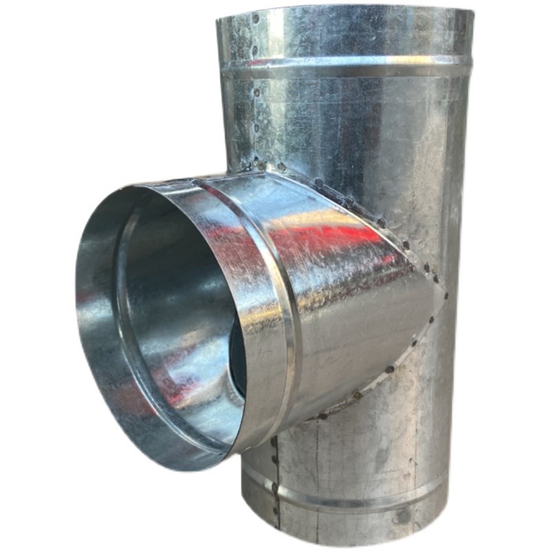 镀锌白铁皮风管三通接头排风管T型三通直径100-300一分二换气Y型