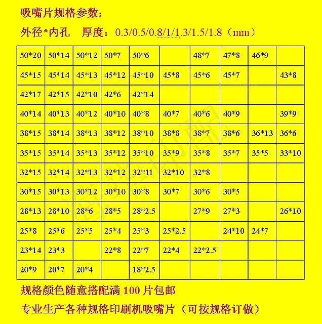 印刷机吸嘴片海德堡罗兰小森折页模切机飞达吸纸皮硅胶垫吸嘴吸皮