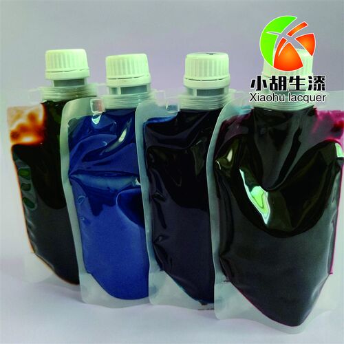 g精制各色推光漆天然大漆色漆生漆土漆红色黑色推光漆