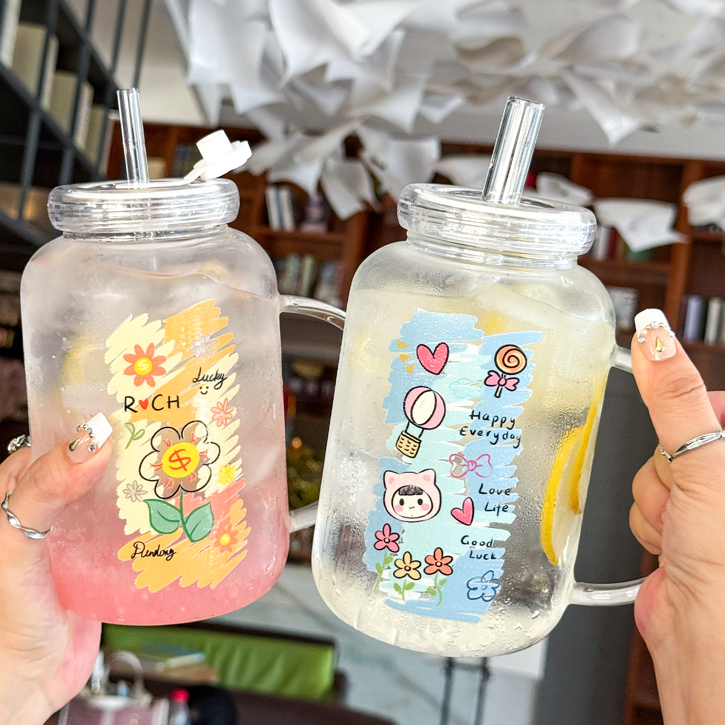 网红女生办公室喝水杯耐冷耐热