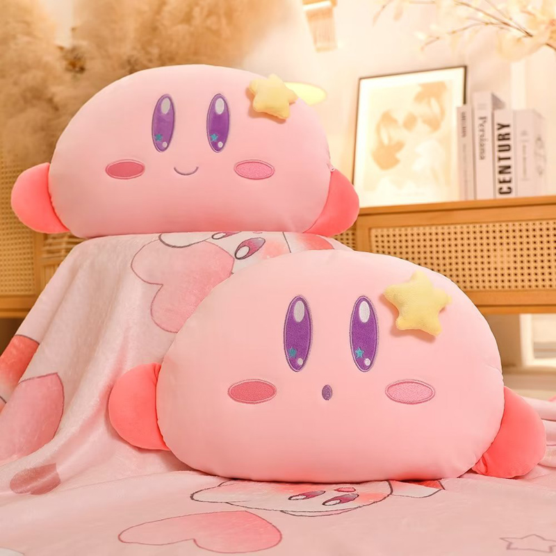 星之卡比抱枕被子两用抱枕被车用汽车毯子二合一车载枕头折叠可爱