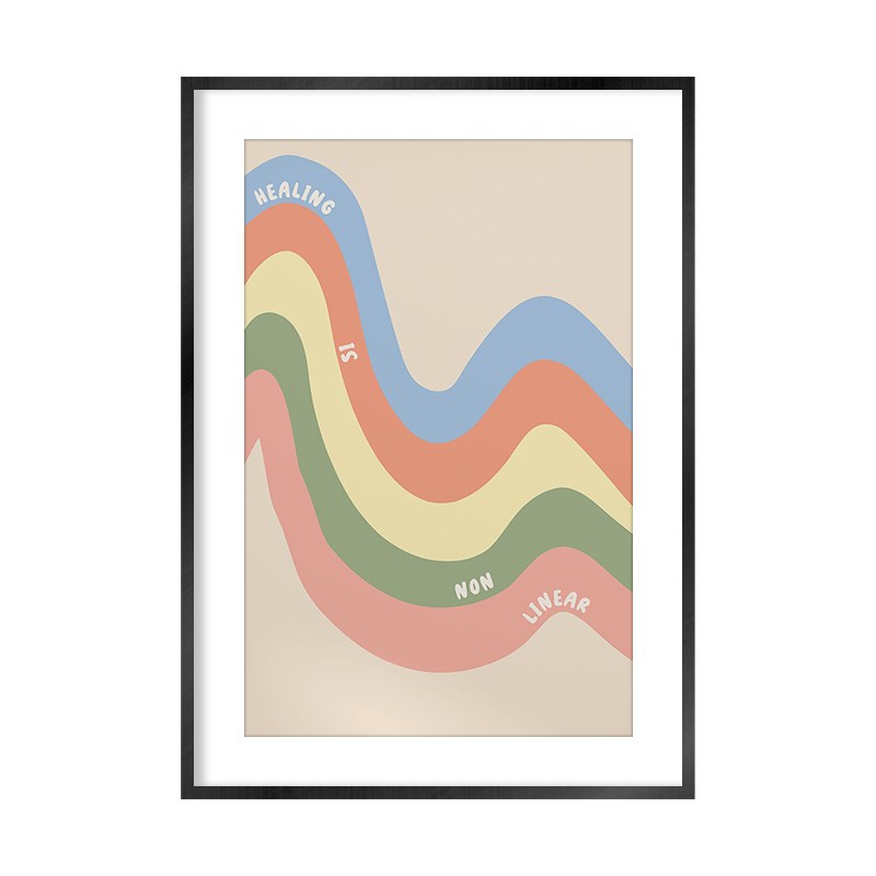 心理咨询室布置装饰画英文治愈励志标语挂画心理学辅导室墙壁画